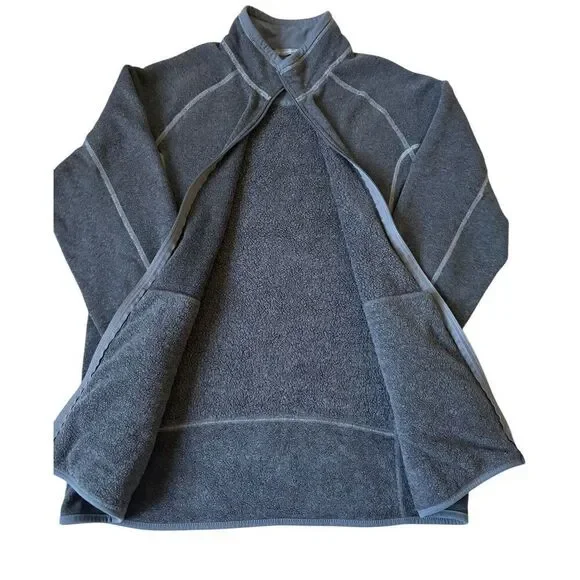 Kuhl Alfpaca Fleece Full Zip Up Jacket Sweater size L Gray - Picture 7 of 10